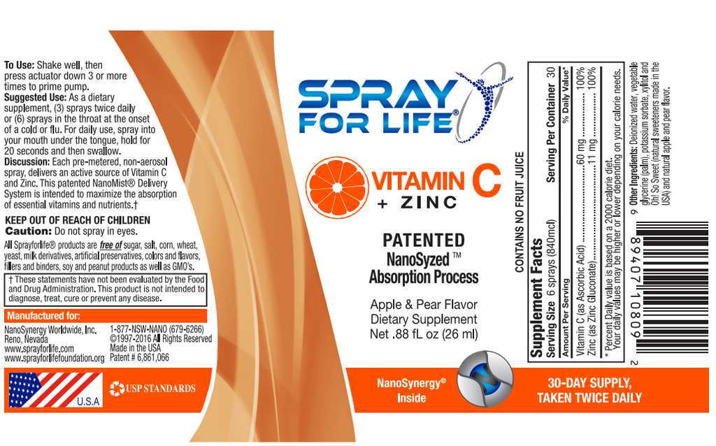 Vitamin C + Zinc (NanoSyzed) - The Sana Shop